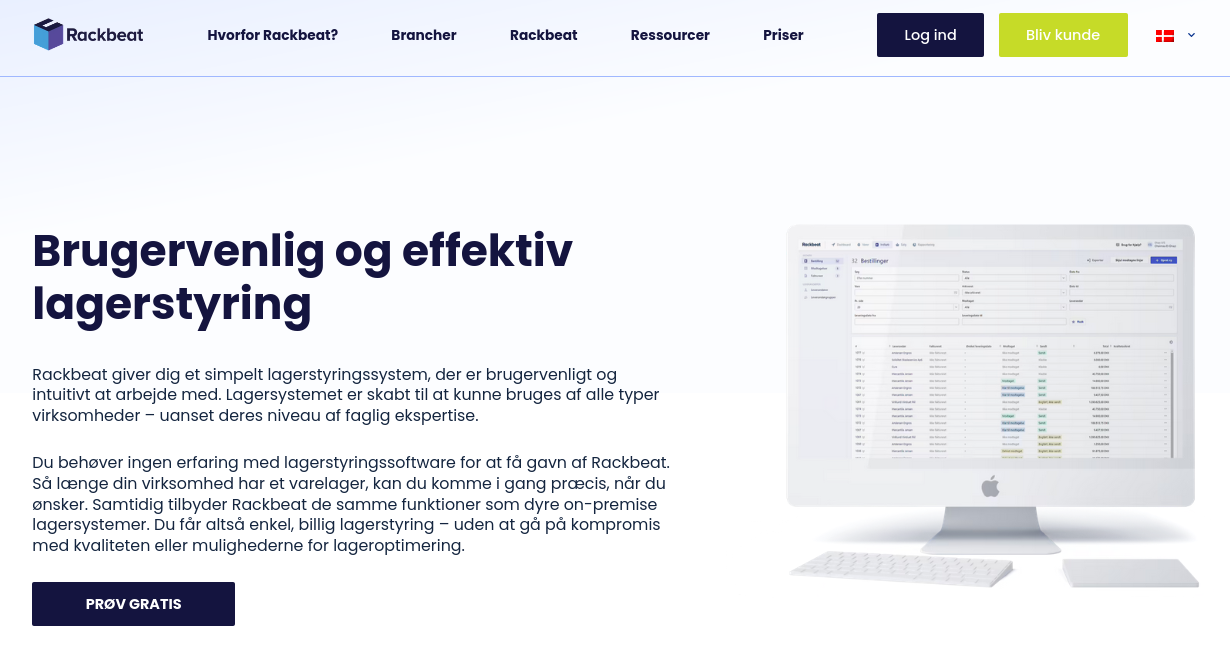 Hold styr på lageret med Rackbeat