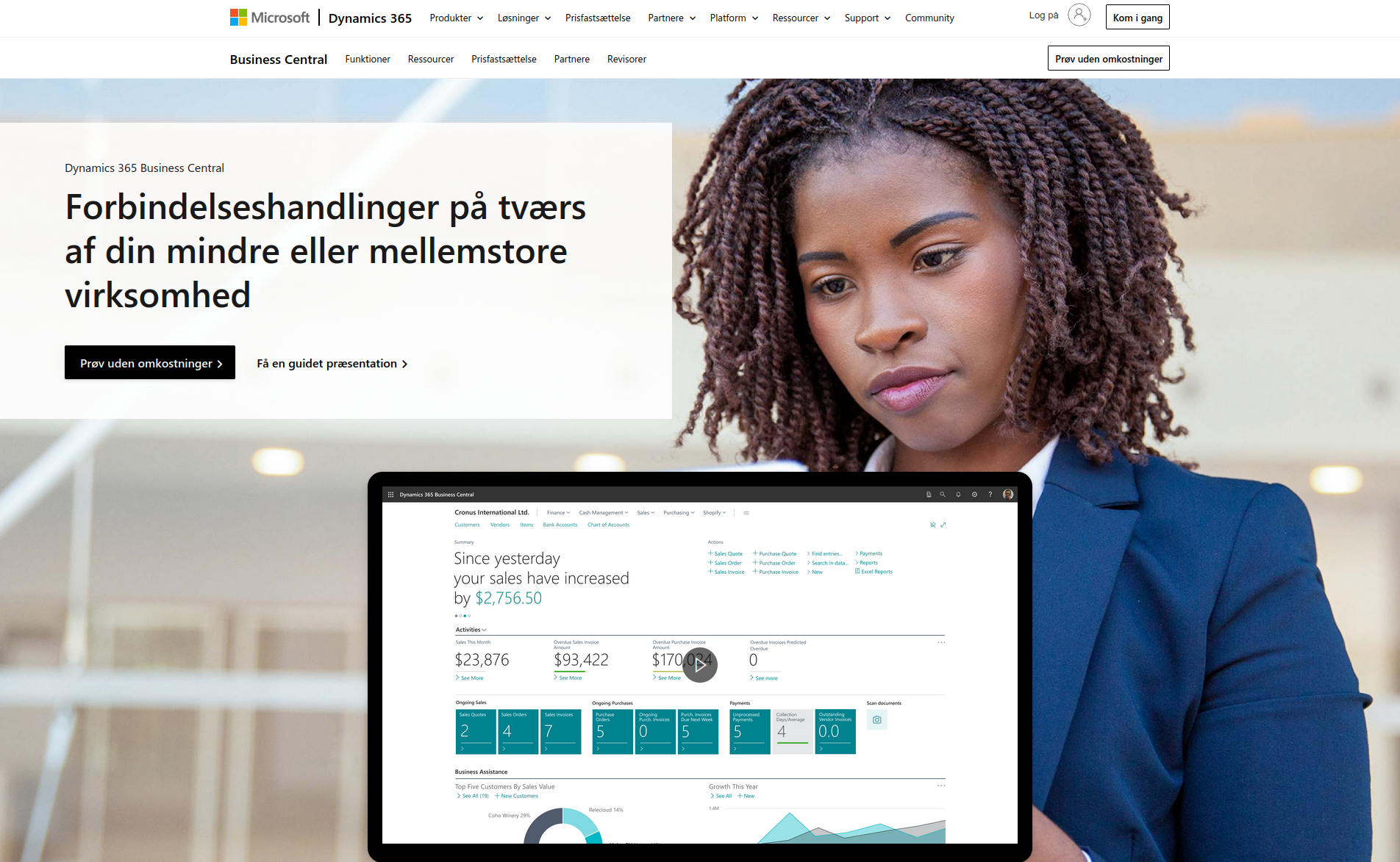 Bogfør dine ordrer i Business Central